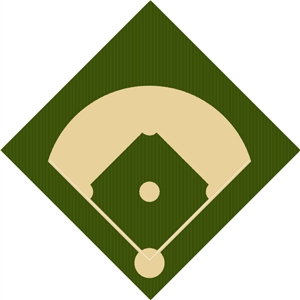 Baseball Diamond Silhouette at GetDrawings | Free download
