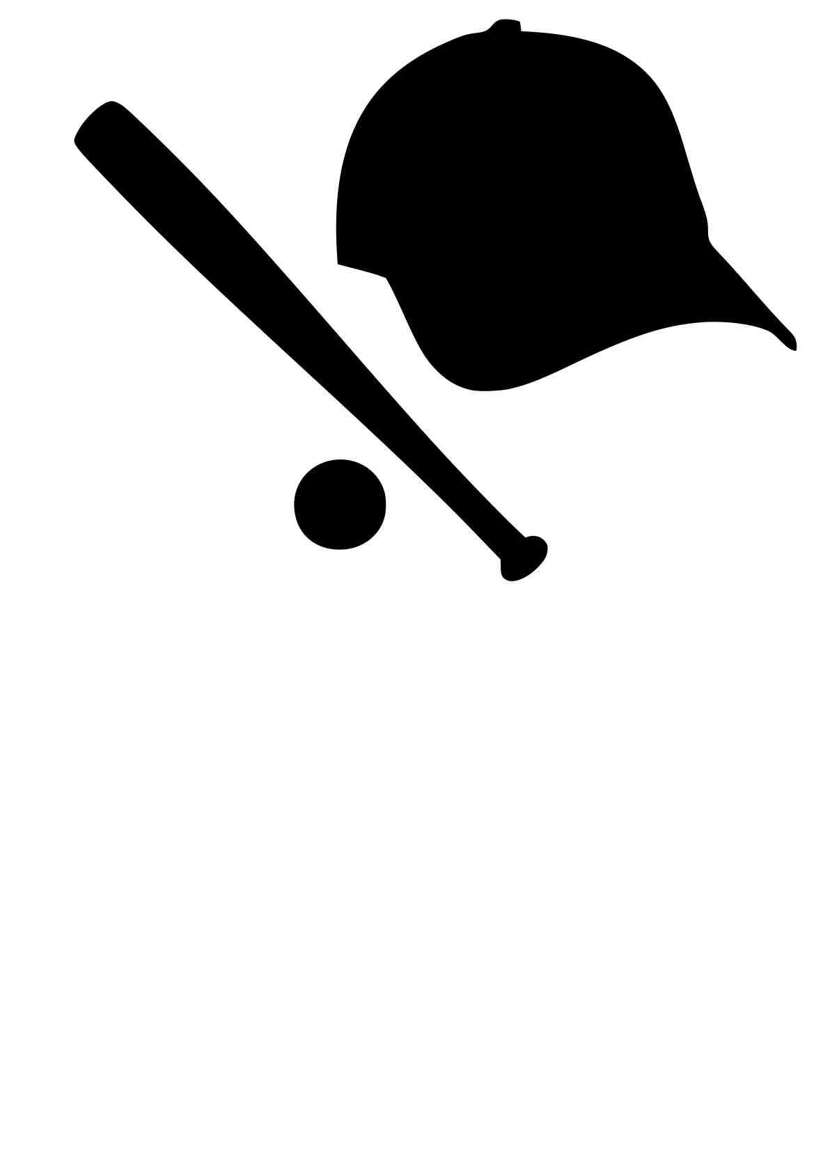1192x1685 Free Svg Download Baseball Hat, Ball Amp Bat Beaoriginal