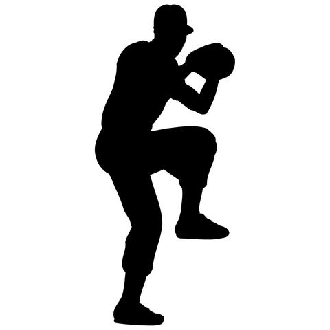 480x480 Baseball Pitcher Wall Decal Sticker Mural Art
