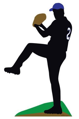 324x488 Baseball Silhouette Cardboard Cutouts