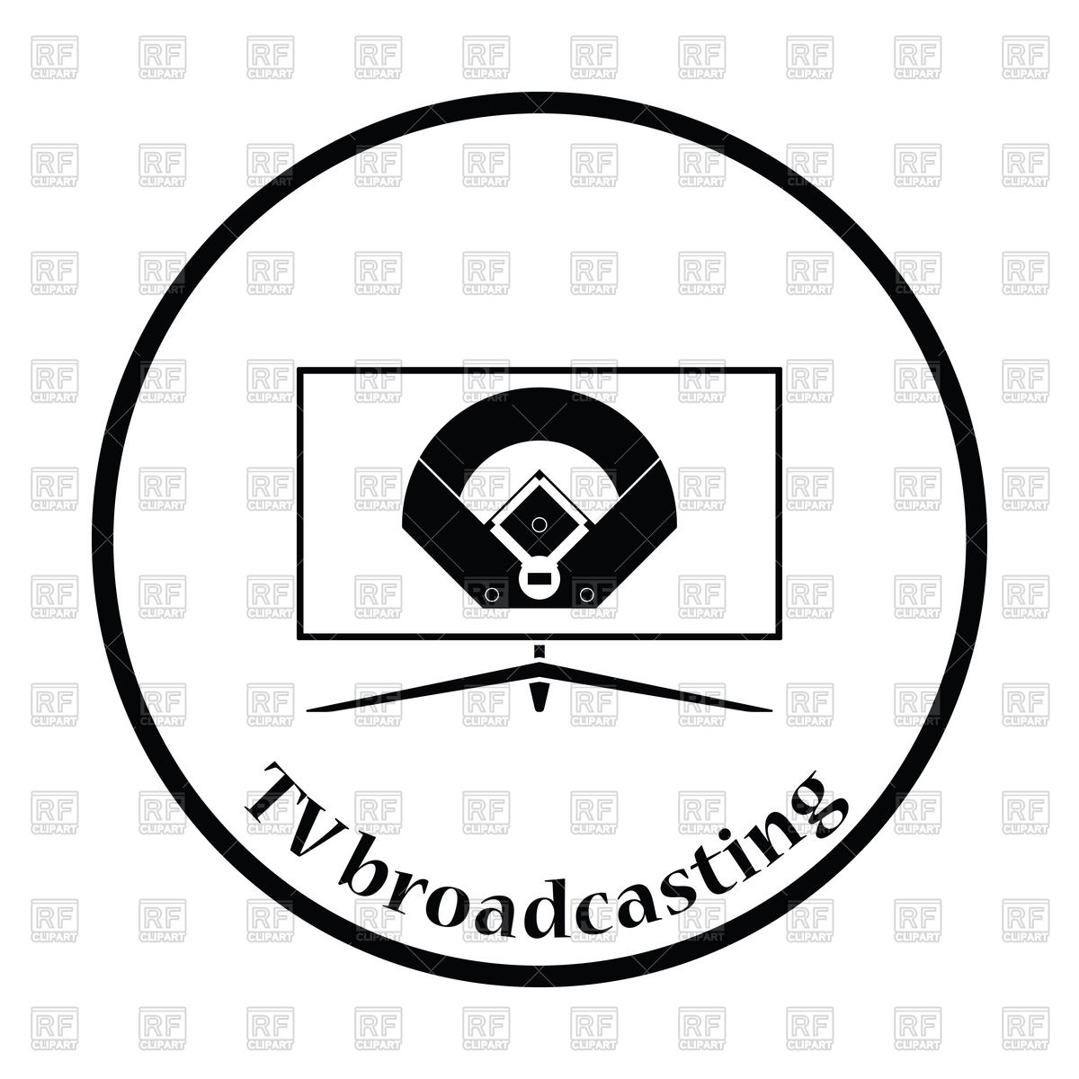 1200x1200 Silhouette Of Baseball Tv Translation Royalty Free Vector Clip Art