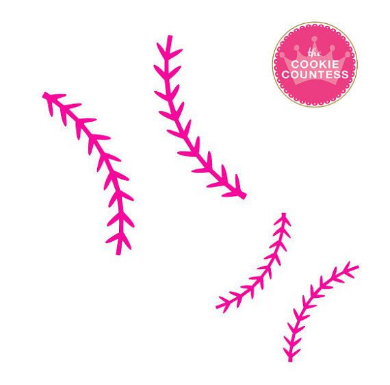 570x562 Baseball Stitches Mini Stencil Cricut Svg Files