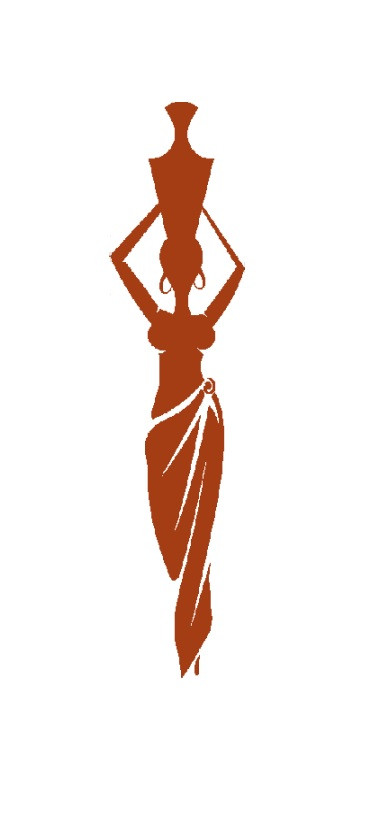392x836 Long African Woman Silhouette Cross Stitch Pattern Vandihand