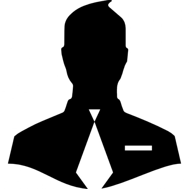 626x626 Male Close Up Silhouette With Tie Icons Free Download
