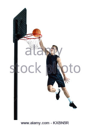300x420 Basketball Player Isolated In White Stock Photo, Royalty Free