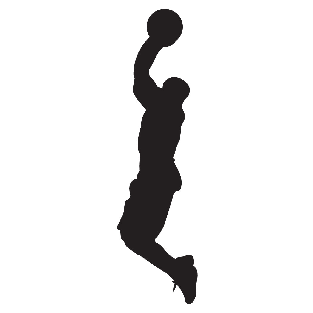 1050x1050 Basketball Silhouette Clipart Black And White Free Collection