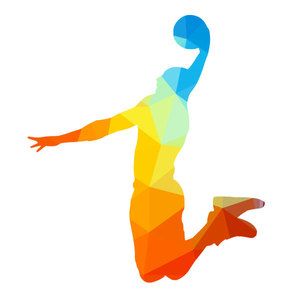300x300 Slam Dunk By A Basketball Player Vector Image Vector Silhouettes