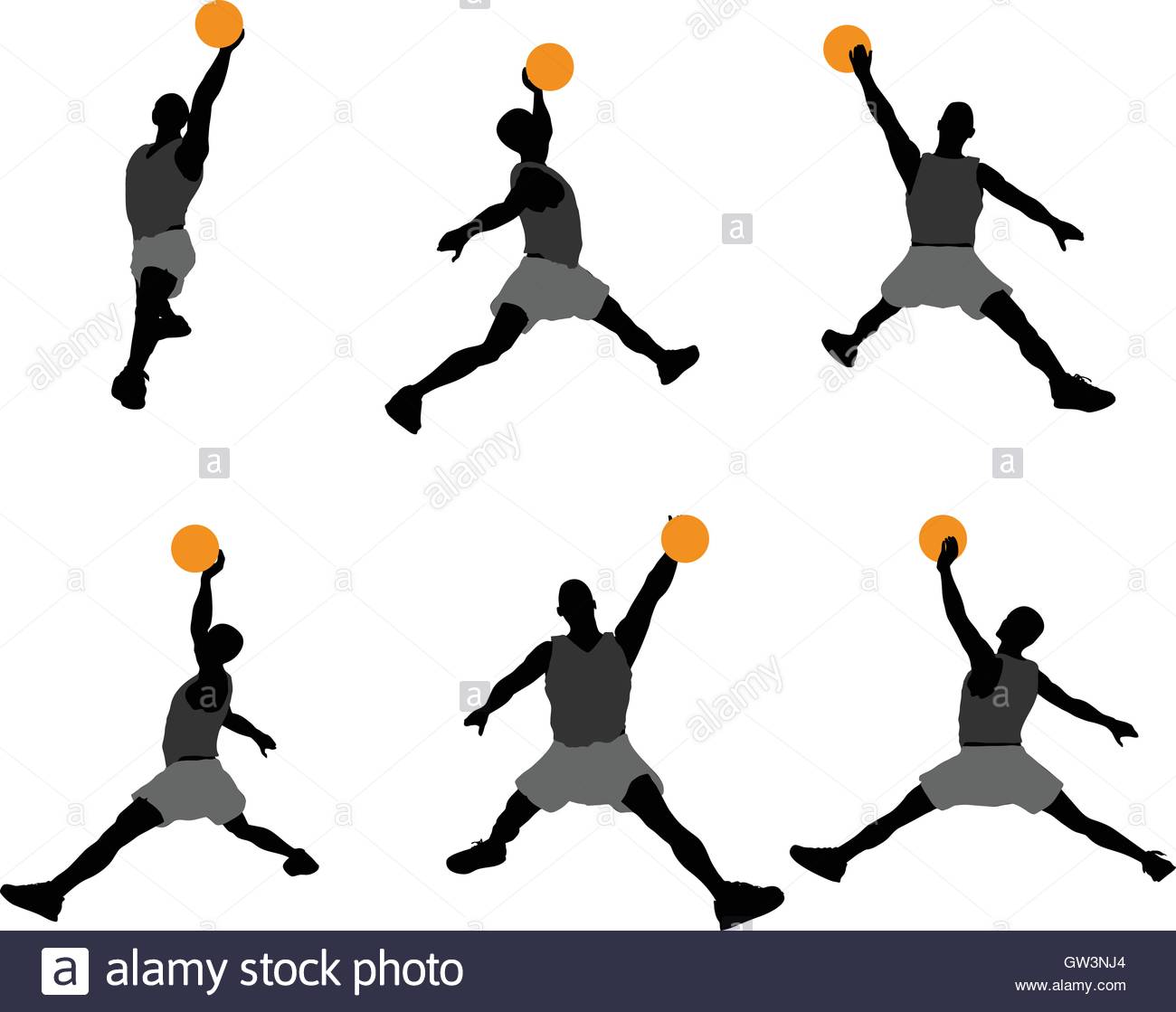 1300x1119 Eps 10 Vector Illustration Of Basketball Player Silhouette Stock