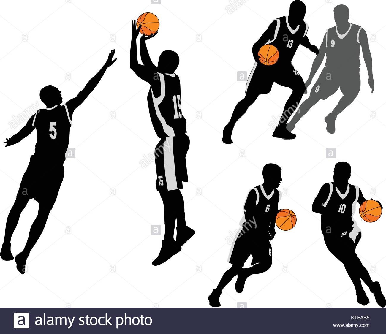 1300x1125 Basketball Players Silhouettes Collection 2