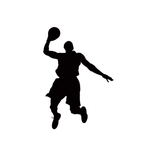 500x500 Silhouette Basketball Players Clipart