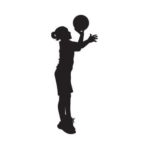 Basketball Silhouette Girl at GetDrawings | Free download