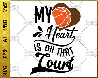 340x270 Basketball Heart Svg Etsy