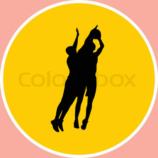 320x320 Female Basketball Silhouettes Stock Vector Colourbox