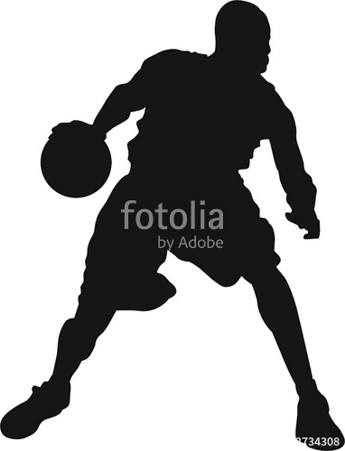 382x500 Basketball Man Silhouette Stock Image And Royalty Free Vector