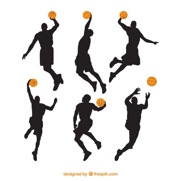 626x626 Different Silhouettes Of Basketball Players Vector Free Download