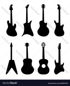236x291 Guitar Silhouette Digital Clipart By Ssgarden On Etsy Party
