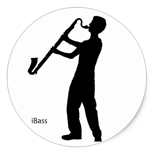 630x630 Bass Clarinet Shadow Sticker