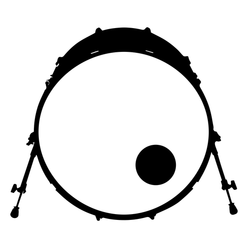 512x512 Bass Drum Musical Instrument Silhouette