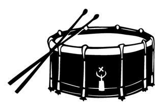 320x210 Snare Drum Decal Sticker