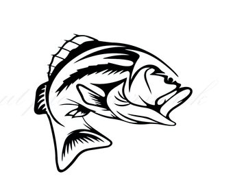Bass Fish Silhouette at GetDrawings | Free download