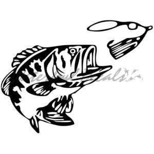 300x300 Fishing And Fish Silhouette Decals Fishing Stickers