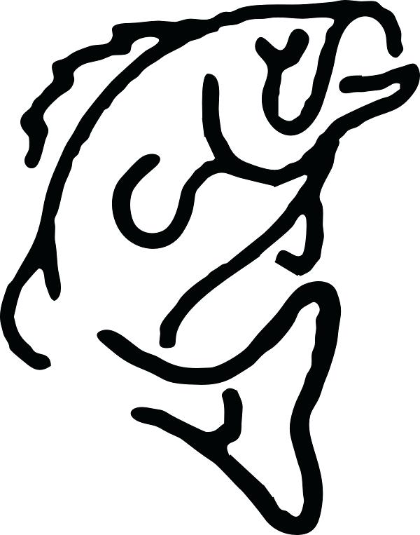 600x763 Fish Outline Clip Art