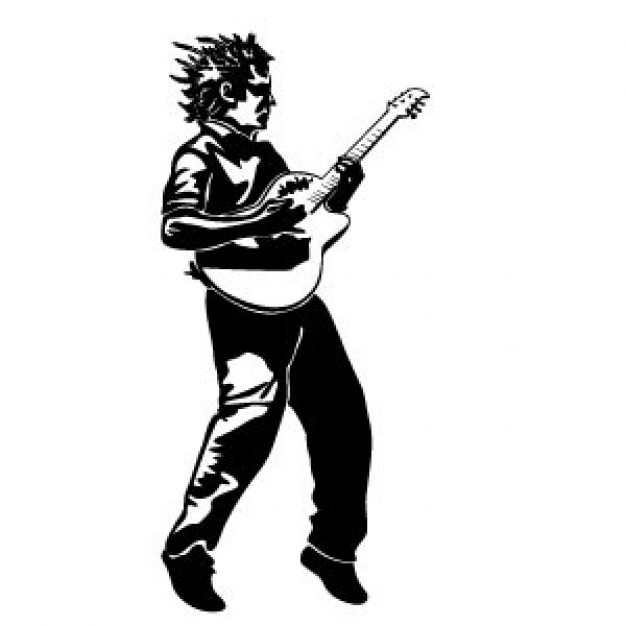 626x626 Guitar Player Vector Illustration Vector Free Download