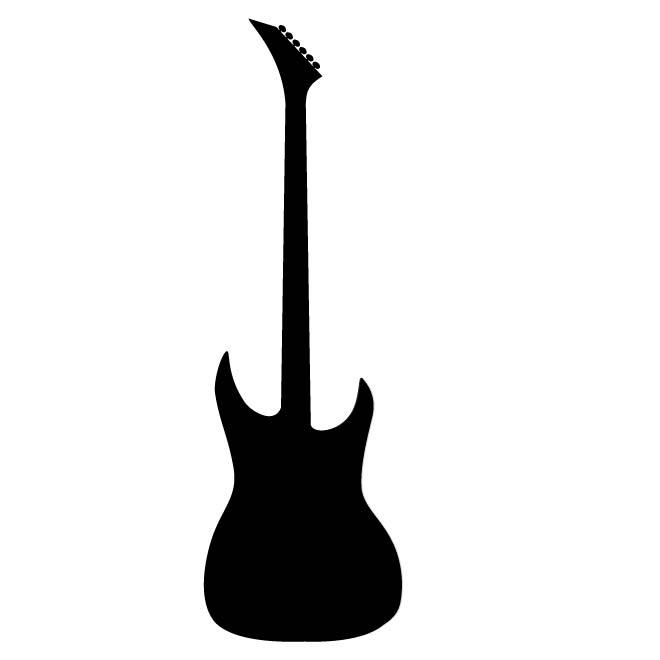 660x660 Electric Guitar Silhouette
