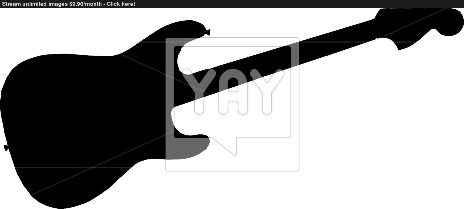 1600x722 Electric Guitar Silhouette Image