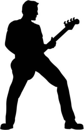 Bass Player Silhouette