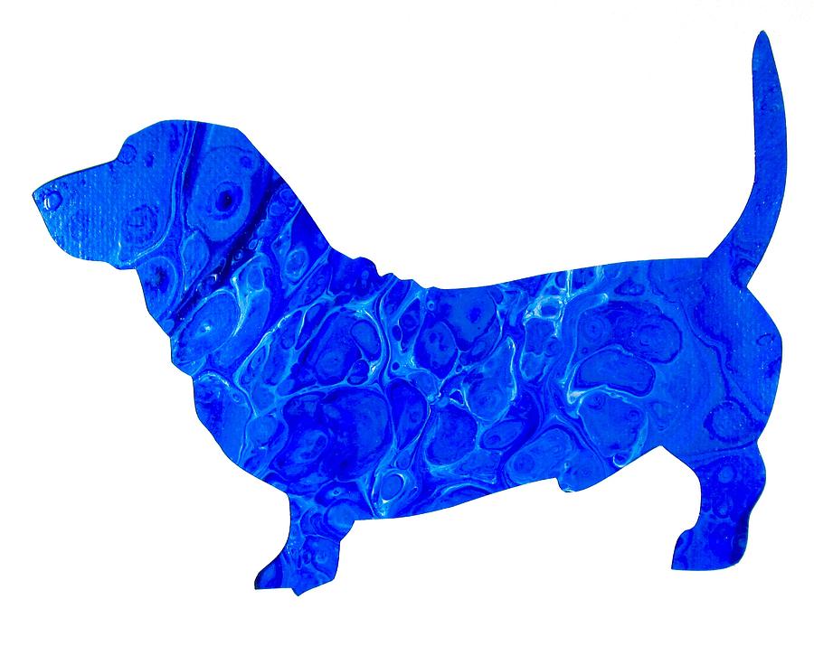 900x715 Basset Hound Silhouette Painting By Carol Blackhurst