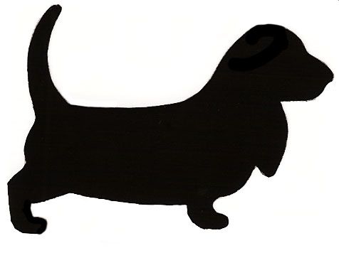 476x356 Basset Hounds Silhouettes Silhouettes, Dog Quilts