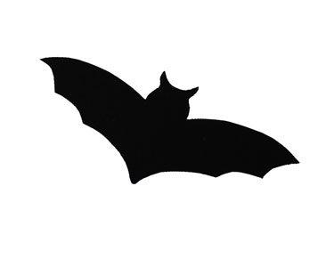 375x300 Halloween Bat Silhouette Template Clipart