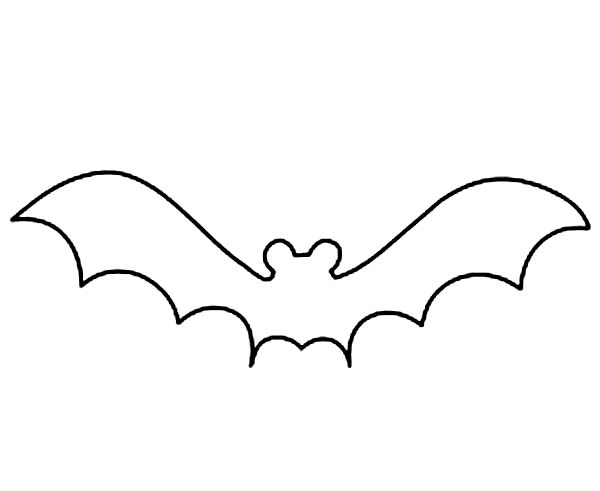 600x491 Bat Outline Clip Art