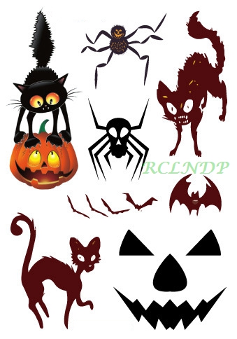 339x484 Buy Waterproof Temporary Tattoo Sticker Halloween