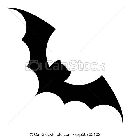 450x470 Bat Black Icon. Bat Silhouette Vector Black Icon. Isolated