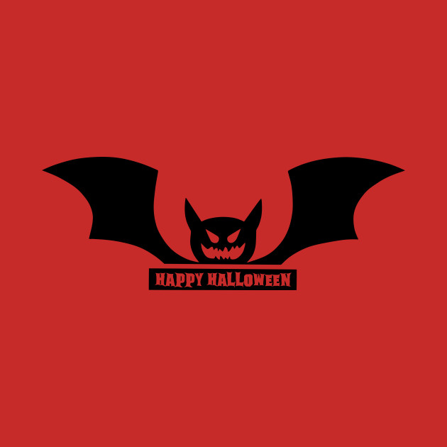 630x630 Happy Halloween Bat Silhouette Vector