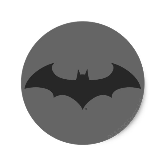 540x540 Batman Symbol Simple Bat Silhouette Logo Classic Round Sticker