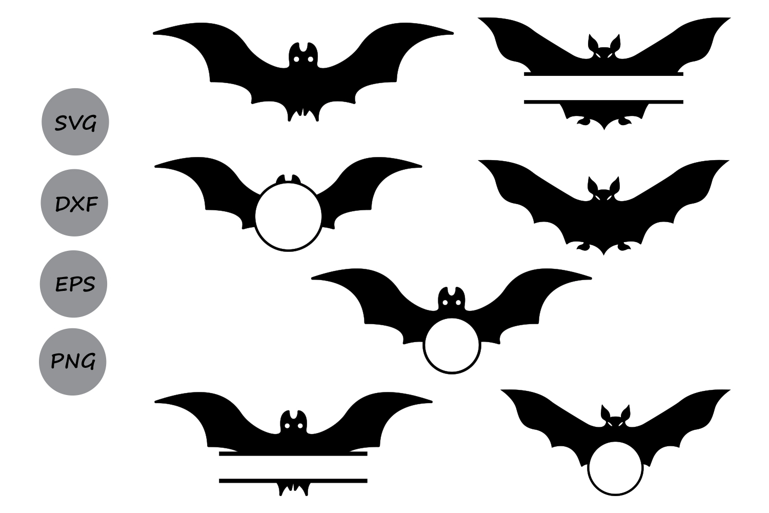 1500x1000 Halloween Bats Svg Cut Files, Halloween Design Bundles
