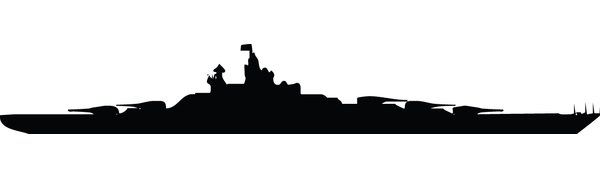 600x179 Wallhogs Haynes Battleship I Silhouette Cutout Wall Decal
