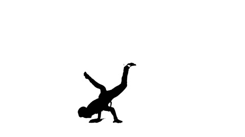 480x268 Black Amp White Silhouette Break Dancer Bboy ~ Video