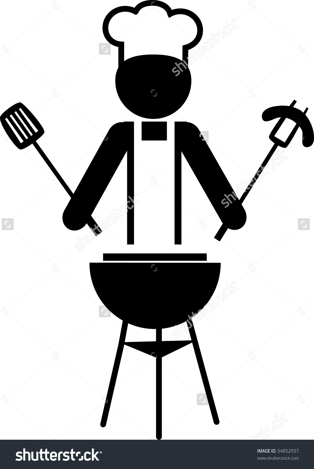 1073x1600 Free Silhouette Bbq Grill Clipart