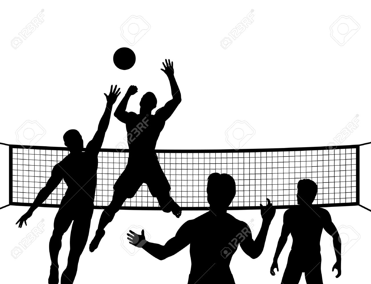 1300x994 Volleyball Player Clipart