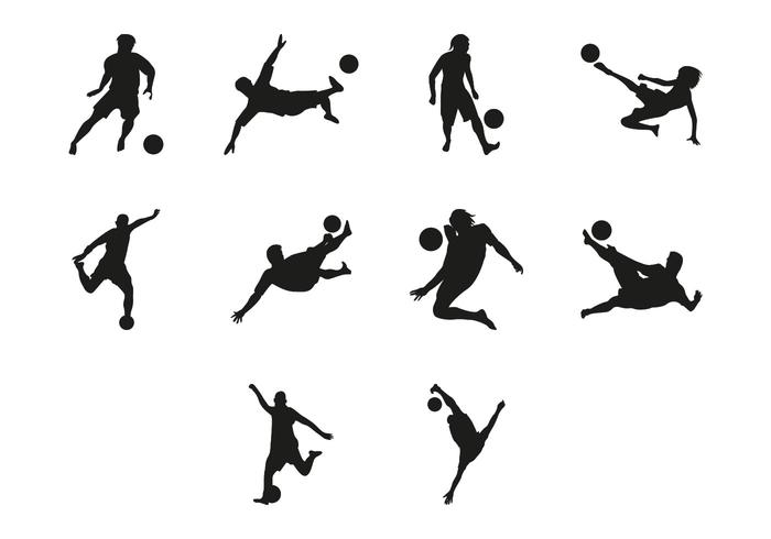 700x490 Free Beach Soccer Silhouettes Vector