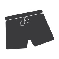 200x200 Silhouette Of Beach House Vector Image