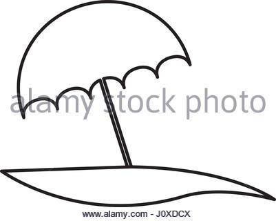 401x320 Beach Umbrella Icon Vector Illustration Stock Vector Art
