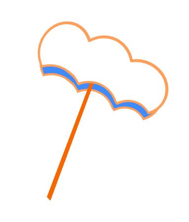 383x449 Beach Umbrella Silhouette Studio 3 Cut File Craftisan Studios