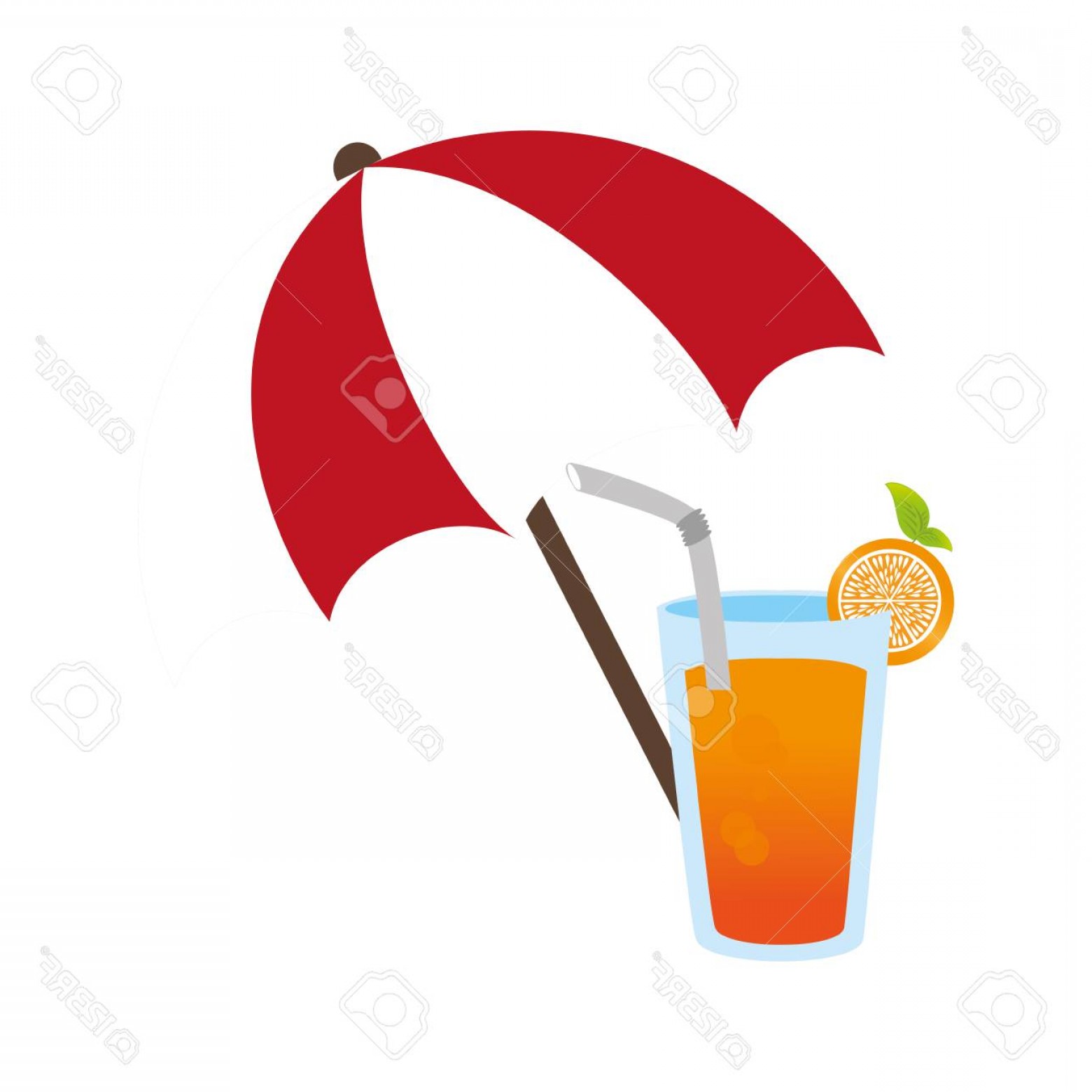 1560x1560 Photostock Vector Colorful Silhouette With Beach Umbrella