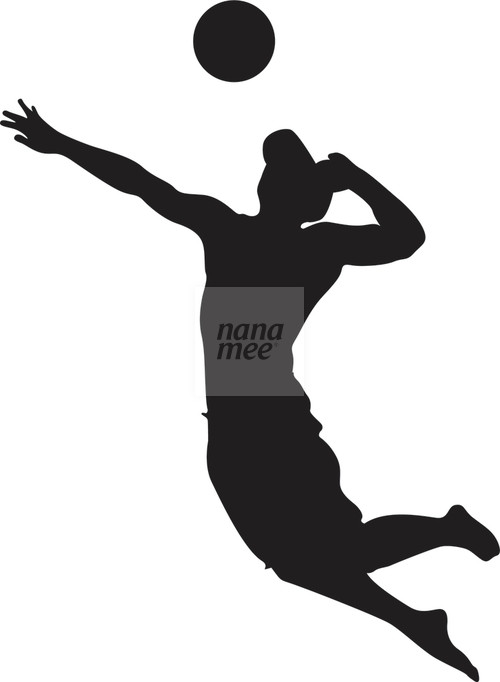 500x682 Volleyball Player Silhouette Vector