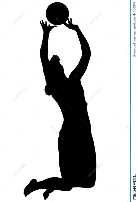546x800 Silhouette Player Woman Volleyball Illustration 44006507